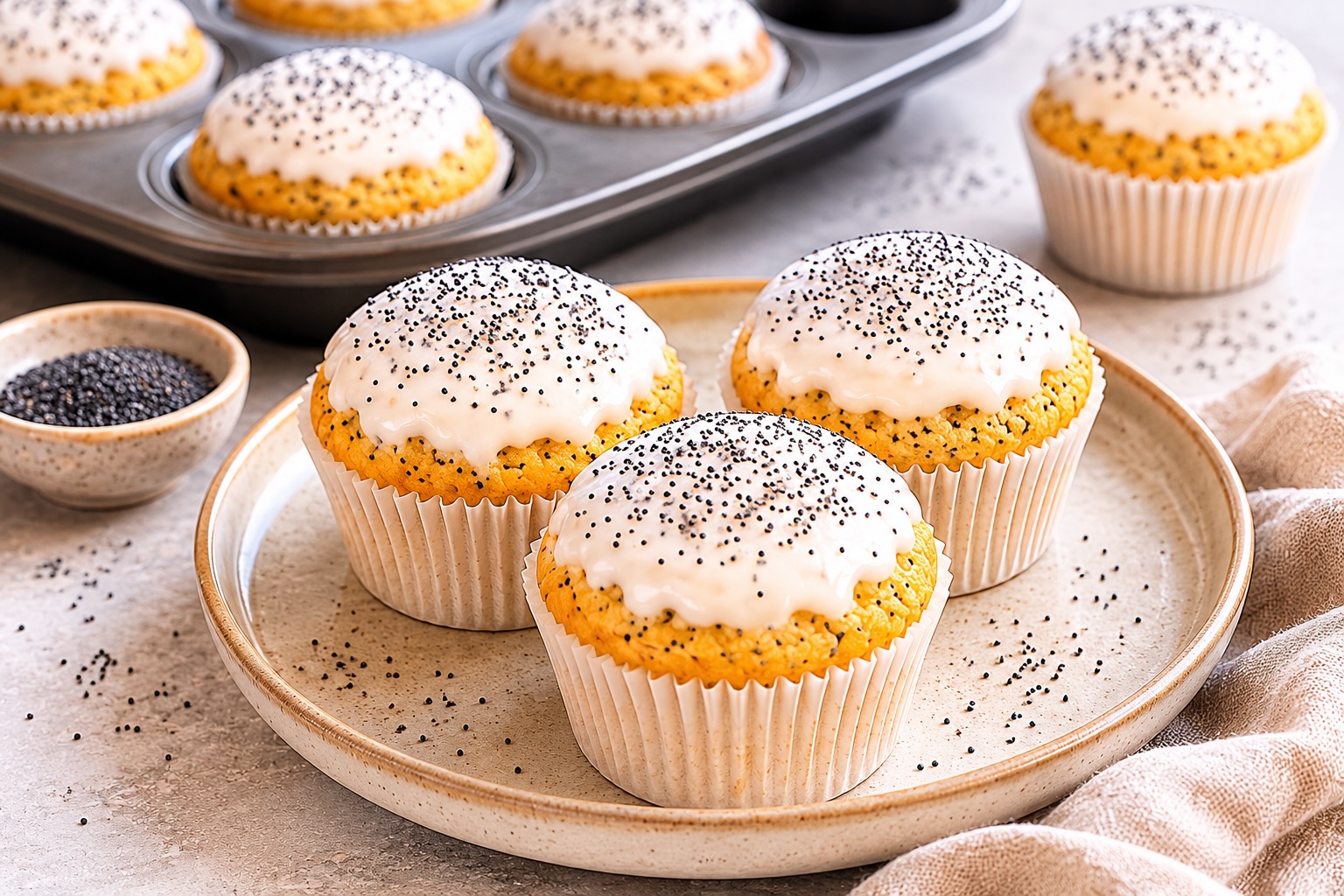 Glutenfreie Mohn-Zitronen-Muffins, laktosefrei nach Wahl, hefefrei – Rezept aus dem Maisterei Magazin (KI-bearbeitet)